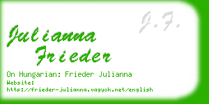 julianna frieder business card